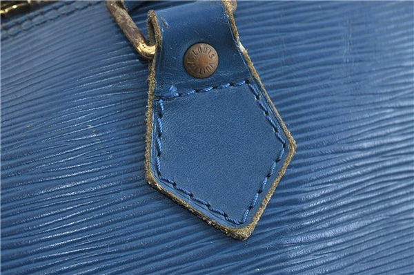 Authentic LOUIS VUITTON Epi Alma PM Hand Bag Blue M52145 LV 4660C