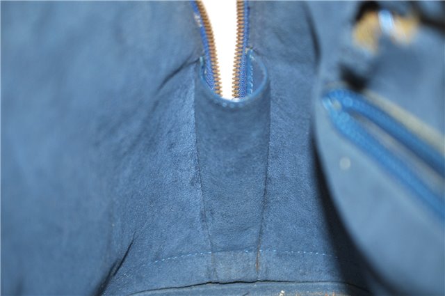 Authentic LOUIS VUITTON Epi Alma PM Hand Bag Blue M52145 LV 4660C