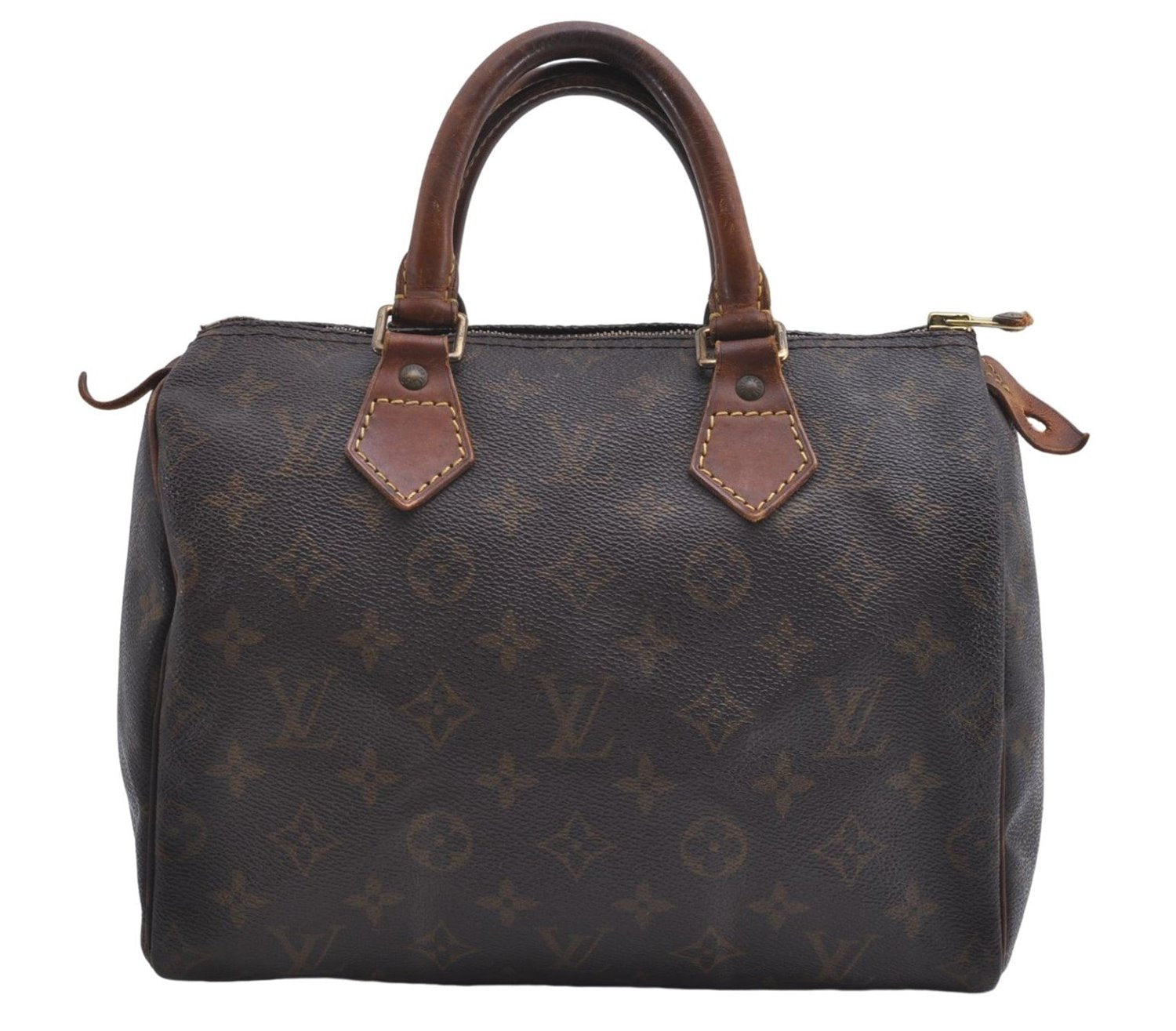 Authentic Louis Vuitton Monogram Speedy 25 Hand Bag M41528 LV 4660D