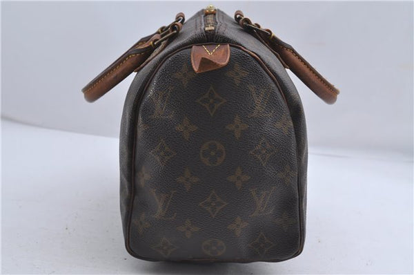 Authentic Louis Vuitton Monogram Speedy 25 Hand Bag M41528 LV 4660D