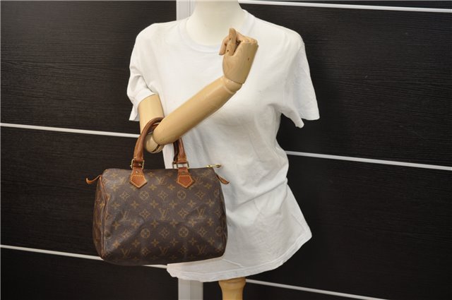 Authentic Louis Vuitton Monogram Speedy 25 Hand Bag M41528 LV 4660D