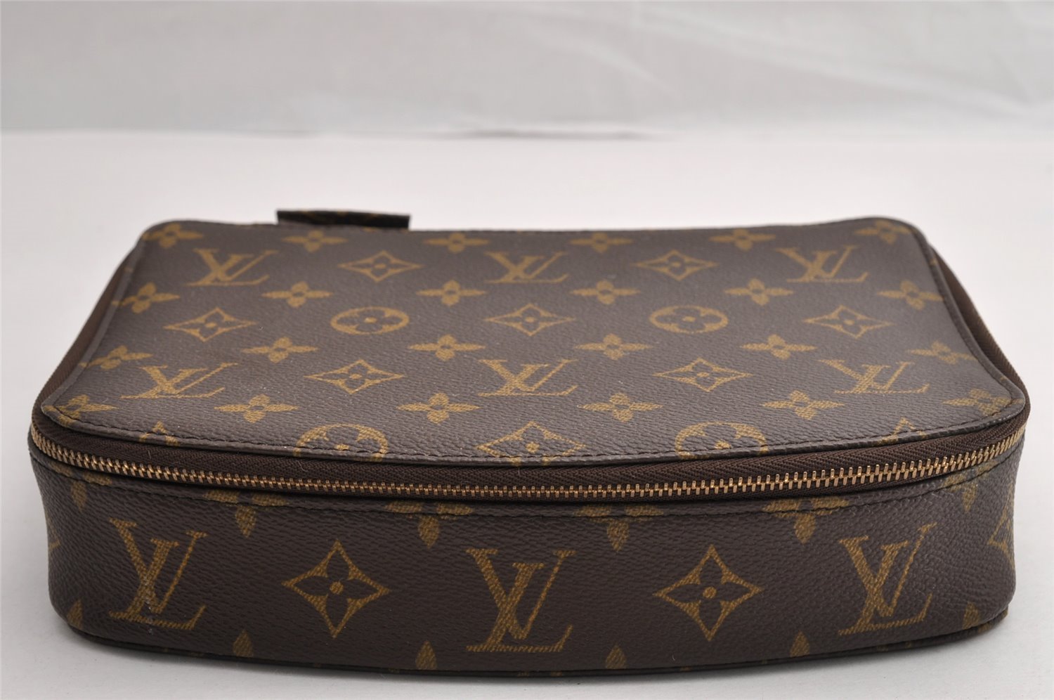 Auth Louis Vuitton Monogram Poche Monte Carlo GM M47350 Jewelry Case Box 4660I