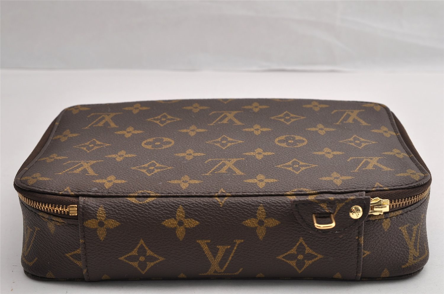 Auth Louis Vuitton Monogram Poche Monte Carlo GM M47350 Jewelry Case Box 4660I