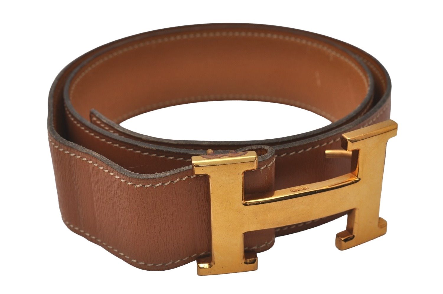 Authentic HERMES Vintage Leather Belt Size 70cm 27.6