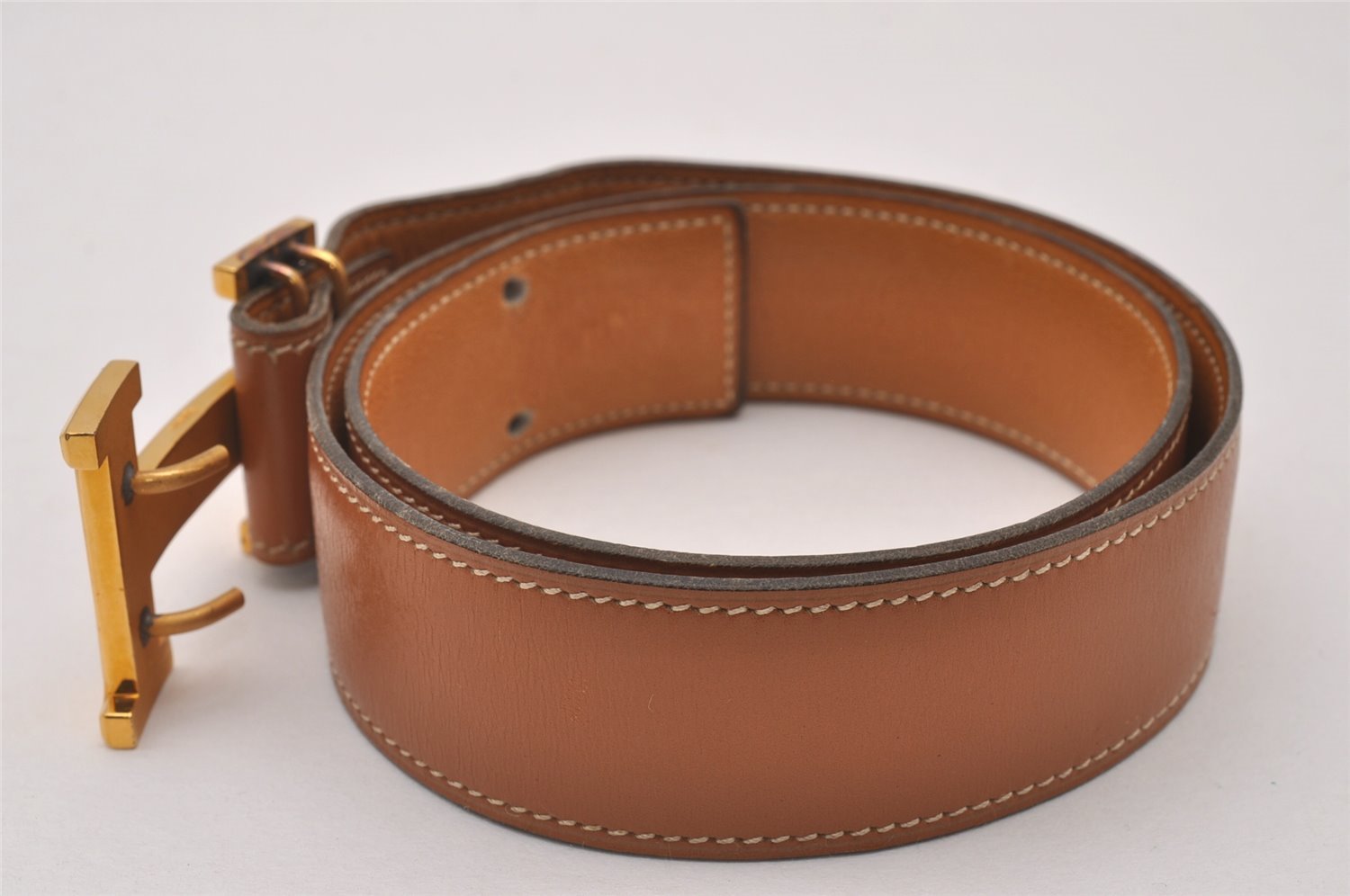 Authentic HERMES Vintage Leather Belt Size 70cm 27.6