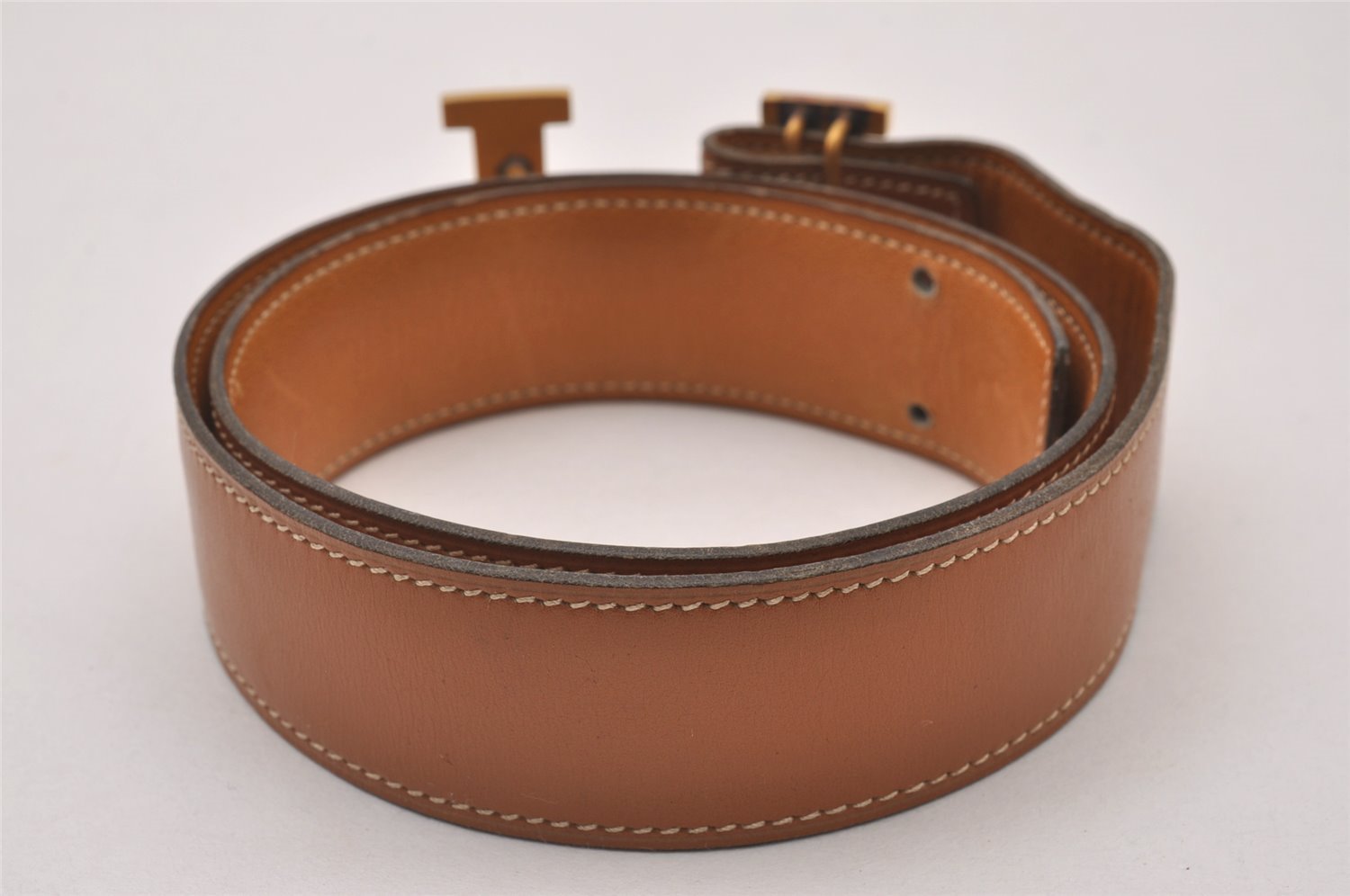 Authentic HERMES Vintage Leather Belt Size 70cm 27.6