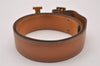 Authentic HERMES Vintage Leather Belt Size 70cm 27.6" Brown 4661I