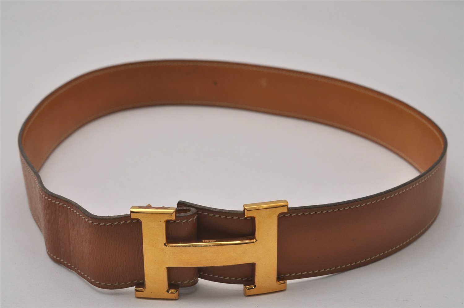 Authentic HERMES Vintage Leather Belt Size 70cm 27.6