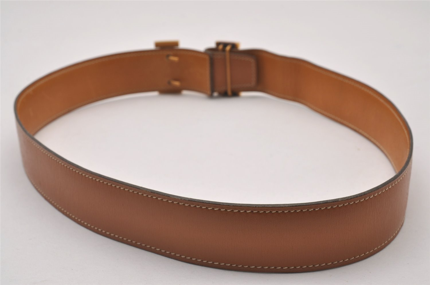 Authentic HERMES Vintage Leather Belt Size 70cm 27.6