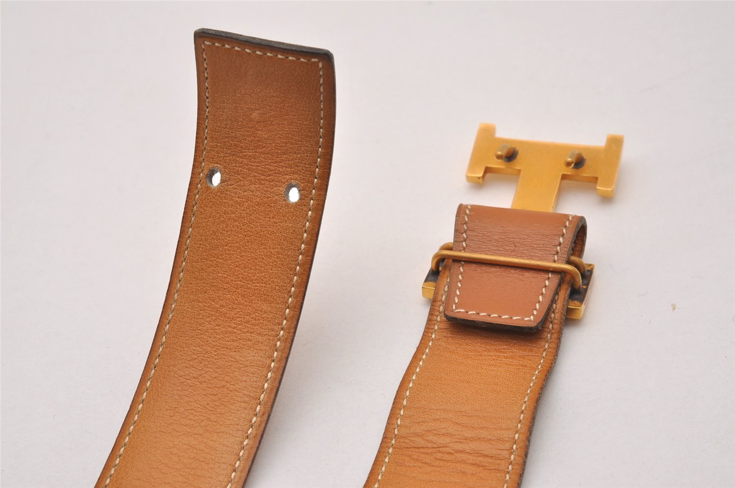 Authentic HERMES Vintage Leather Belt Size 70cm 27.6