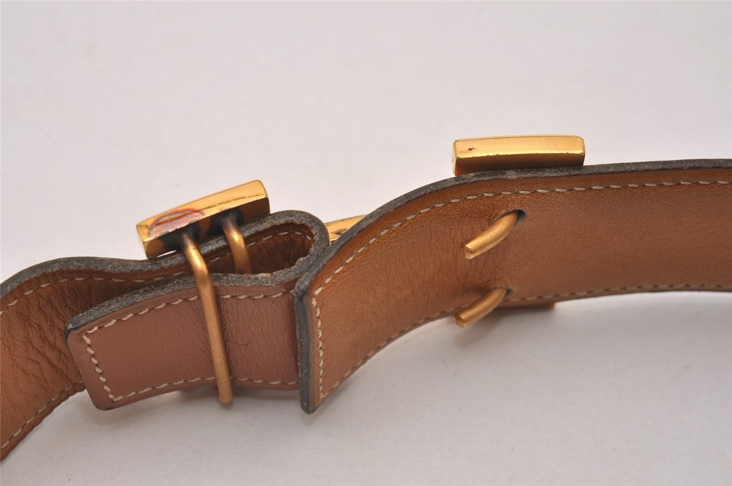 Authentic HERMES Vintage Leather Belt Size 70cm 27.6