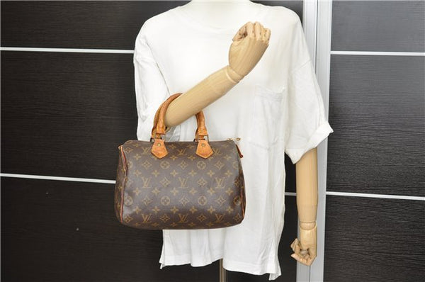 Authentic Louis Vuitton Monogram Speedy 25 Boston Hand Bag Purse M41528 LV 4662D