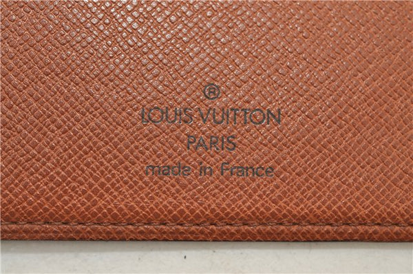 Auth Louis Vuitton Monogram Agenda Horizontal Notebook Cover R20008 LV 4662E