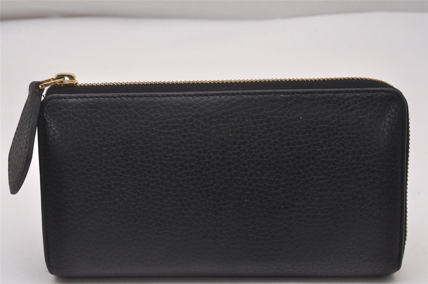 Auth Louis Vuitton Taurillon Portefeuille Comet Wallet M63102 Black LV Box 4662I