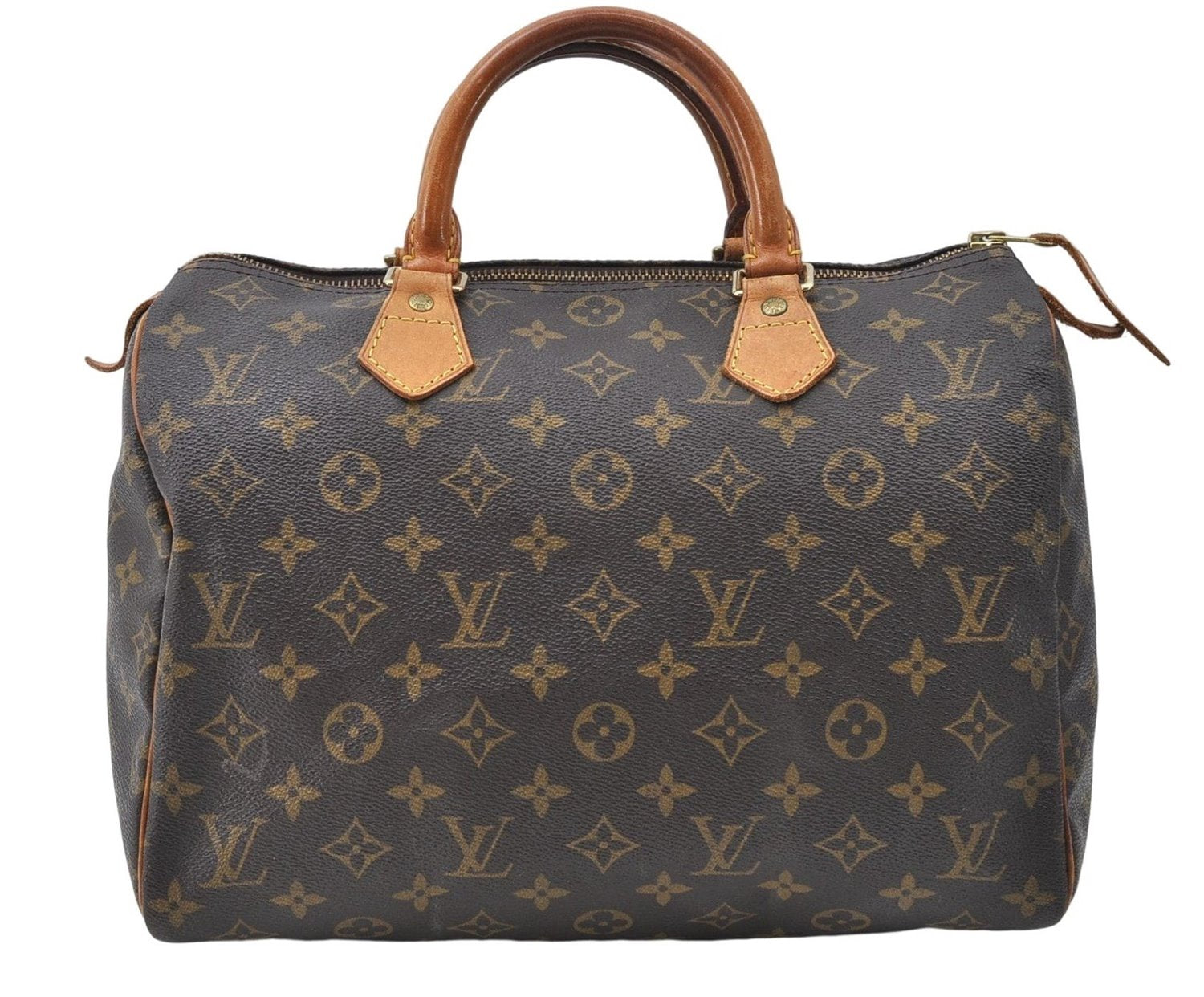 Authentic Louis Vuitton Monogram Speedy 30 Hand Boston Bag M41526 LV 4663D