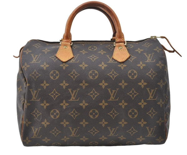 Authentic Louis Vuitton Monogram Speedy 30 Hand Boston Bag M41526 LV 4663D