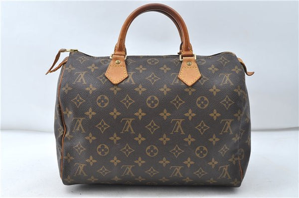 Authentic Louis Vuitton Monogram Speedy 30 Hand Boston Bag M41526 LV 4663D