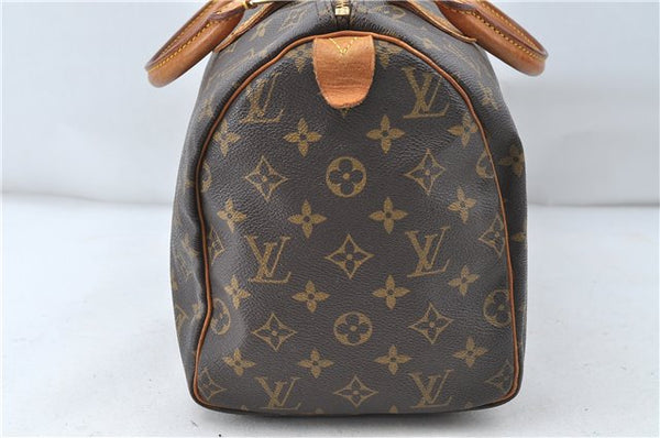 Authentic Louis Vuitton Monogram Speedy 30 Hand Boston Bag M41526 LV 4663D
