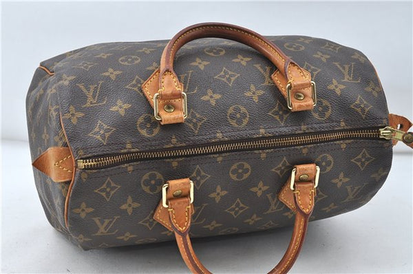 Authentic Louis Vuitton Monogram Speedy 30 Hand Boston Bag M41526 LV 4663D