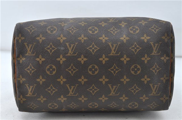 Authentic Louis Vuitton Monogram Speedy 30 Hand Boston Bag M41526 LV 4663D