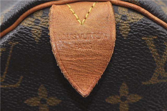 Authentic Louis Vuitton Monogram Speedy 30 Hand Boston Bag M41526 LV 4663D