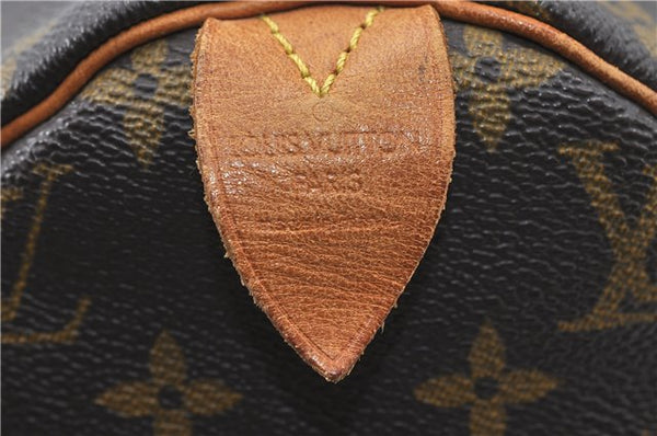 Authentic Louis Vuitton Monogram Speedy 30 Hand Boston Bag M41526 LV 4663D