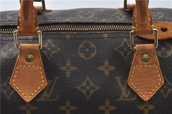 Authentic Louis Vuitton Monogram Speedy 30 Hand Boston Bag M41526 LV 4663D