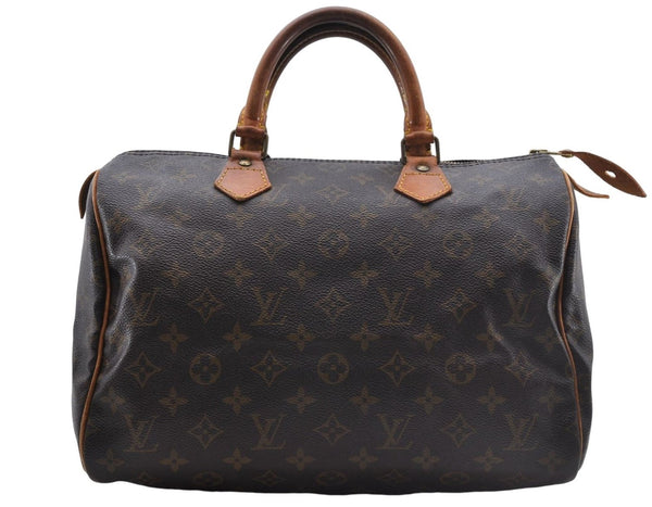 Authentic Louis Vuitton Monogram Speedy 30 Hand Boston Bag M41526 LV 4664D