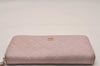 Authentic CHANEL Matelasse Caviar Skin CC Logo Long Wallet Purse Pink 4664I