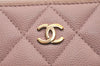 Authentic CHANEL Matelasse Caviar Skin CC Logo Long Wallet Purse Pink 4664I