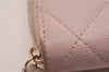 Authentic CHANEL Matelasse Caviar Skin CC Logo Long Wallet Purse Pink 4664I