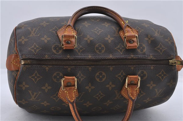 Authentic Louis Vuitton Monogram Speedy 30 Hand Boston Bag M41526 LV 4665D