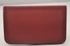 Authentic HERMES Dogon GM Vintage Leather Long Wallet Purse Red 4665I