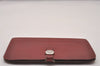 Authentic HERMES Dogon GM Vintage Leather Long Wallet Purse Red 4665I