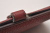 Authentic HERMES Dogon GM Vintage Leather Long Wallet Purse Red 4665I