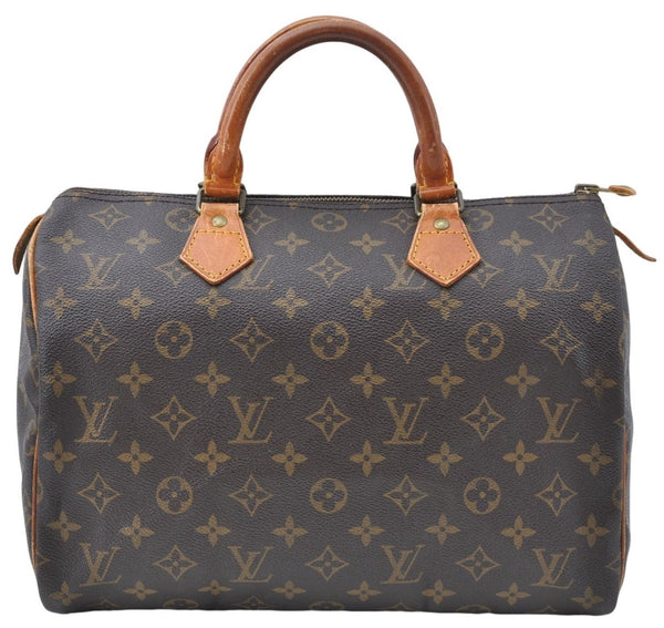 Authentic Louis Vuitton Monogram Speedy 30 Hand Boston Bag M41526 LV 4666D