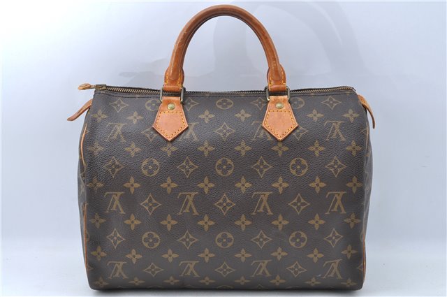 Authentic Louis Vuitton Monogram Speedy 30 Hand Boston Bag M41526 LV 4666D