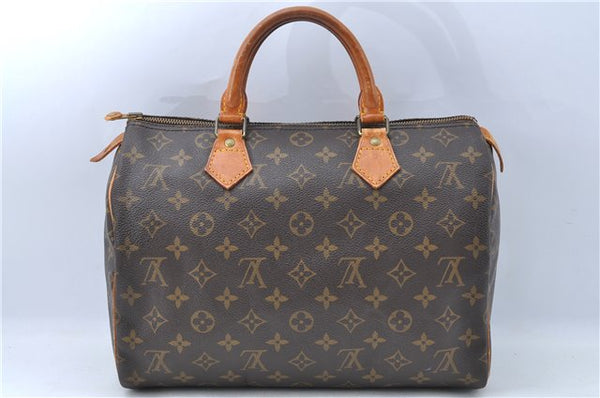 Authentic Louis Vuitton Monogram Speedy 30 Hand Boston Bag M41526 LV 4666D