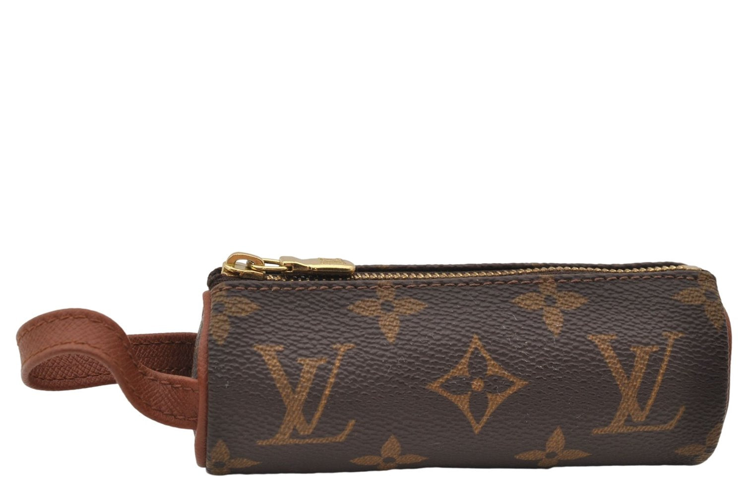 Authentic Louis Vuitton Monogram Etui 3 Golf Ball Case M58249 LV 4667E