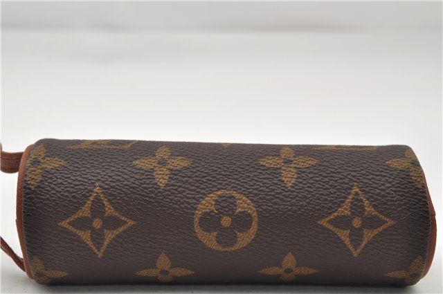 Authentic Louis Vuitton Monogram Etui 3 Golf Ball Case M58249 LV 4667E