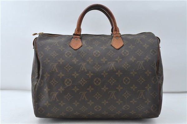 Authentic Louis Vuitton Monogram Speedy 35 Hand Boston Bag M41524 LV 4668D