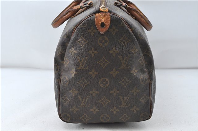 Authentic Louis Vuitton Monogram Speedy 35 Hand Boston Bag M41524 LV 4668D