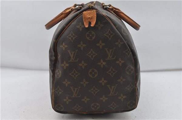 Authentic Louis Vuitton Monogram Speedy 35 Hand Boston Bag M41524 LV 4669D