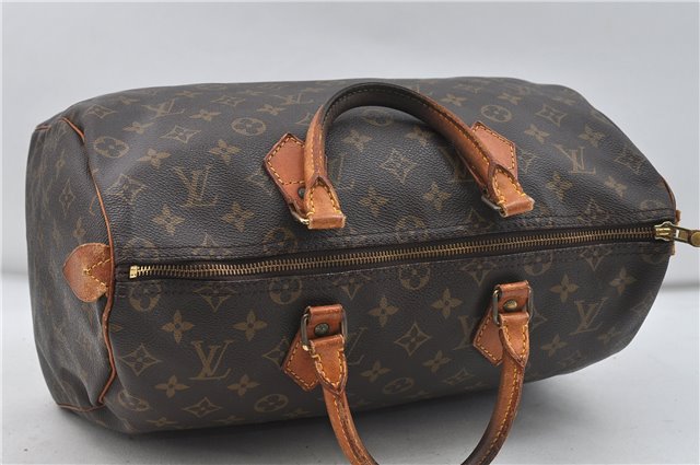 Authentic Louis Vuitton Monogram Speedy 35 Hand Boston Bag M41524 LV 4669D