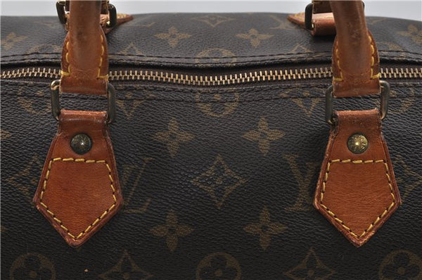 Authentic Louis Vuitton Monogram Speedy 35 Hand Boston Bag M41524 LV 4669D