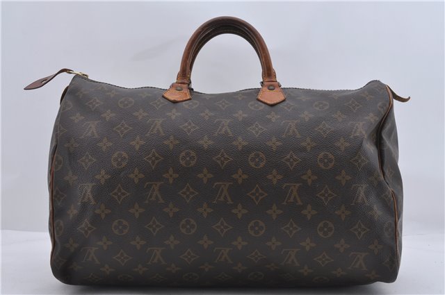 Authentic Louis Vuitton Monogram Speedy 40 Hand Boston Bag M41522 LV 4671D