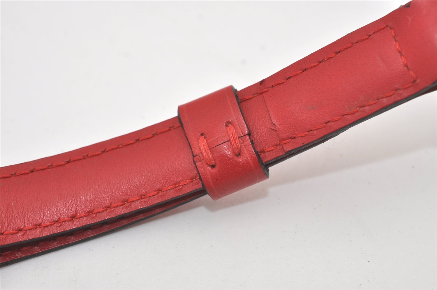 Authentic Louis Vuitton Leather Shoulder Strap Red 40.4-47.2