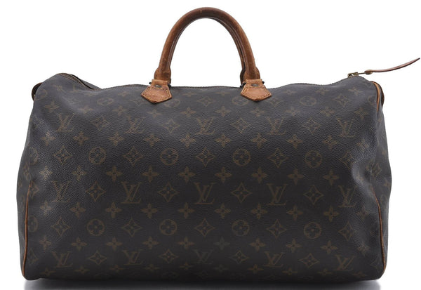 Authentic Louis Vuitton Monogram Speedy 40 Hand Boston Bag M41522 LV 4672D