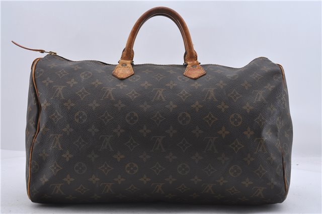 Authentic Louis Vuitton Monogram Speedy 40 Hand Boston Bag M41522 LV 4672D