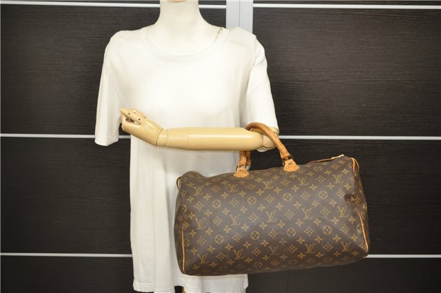 Authentic Louis Vuitton Monogram Speedy 40 Hand Boston Bag M41522 LV 4672D